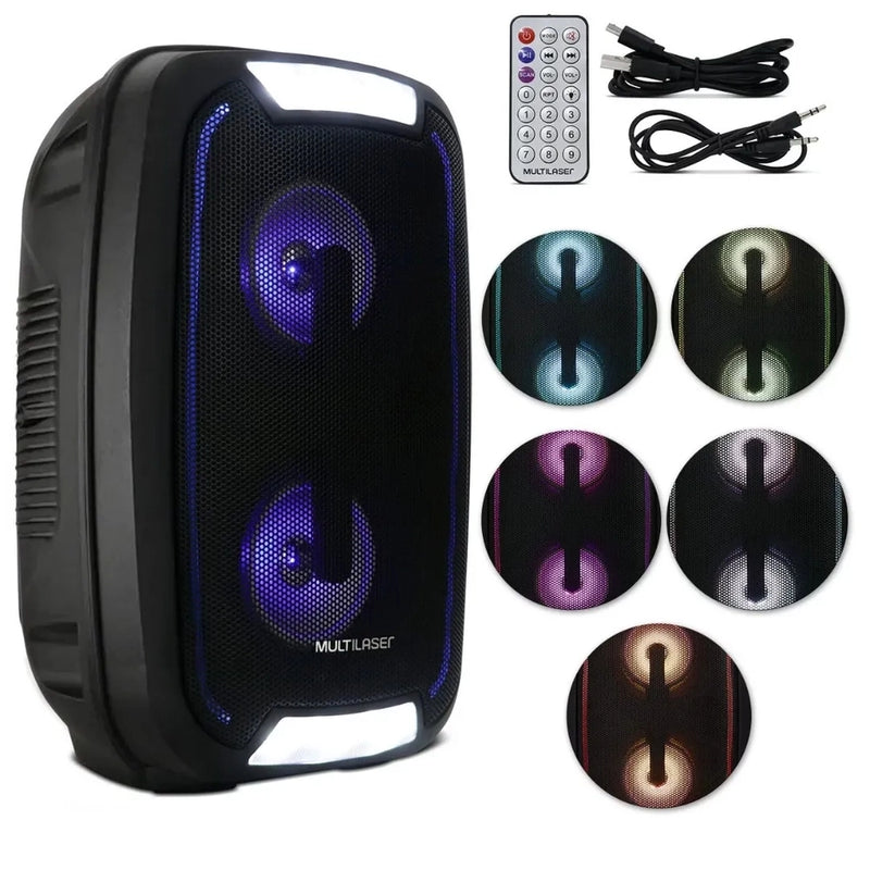 Caixa De Som Bluetooth 200w Rms Mini Torre Party Multilaser