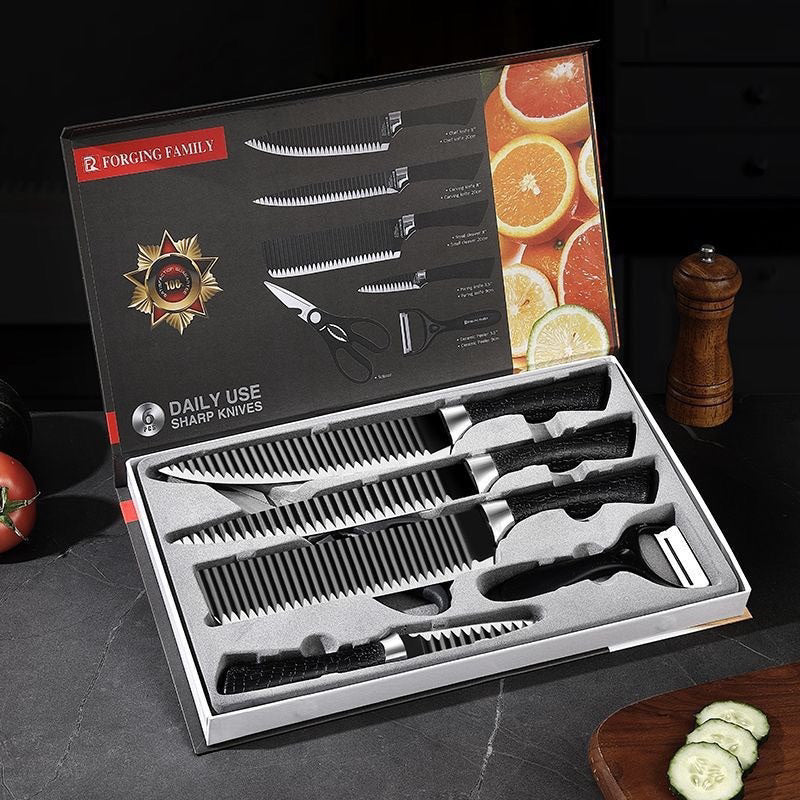 Kit de 6 Facas Churrasco inox cozinha Profissional