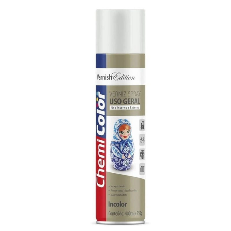 Tinta Spray Uso Geral Cores 400ml (Verniz)