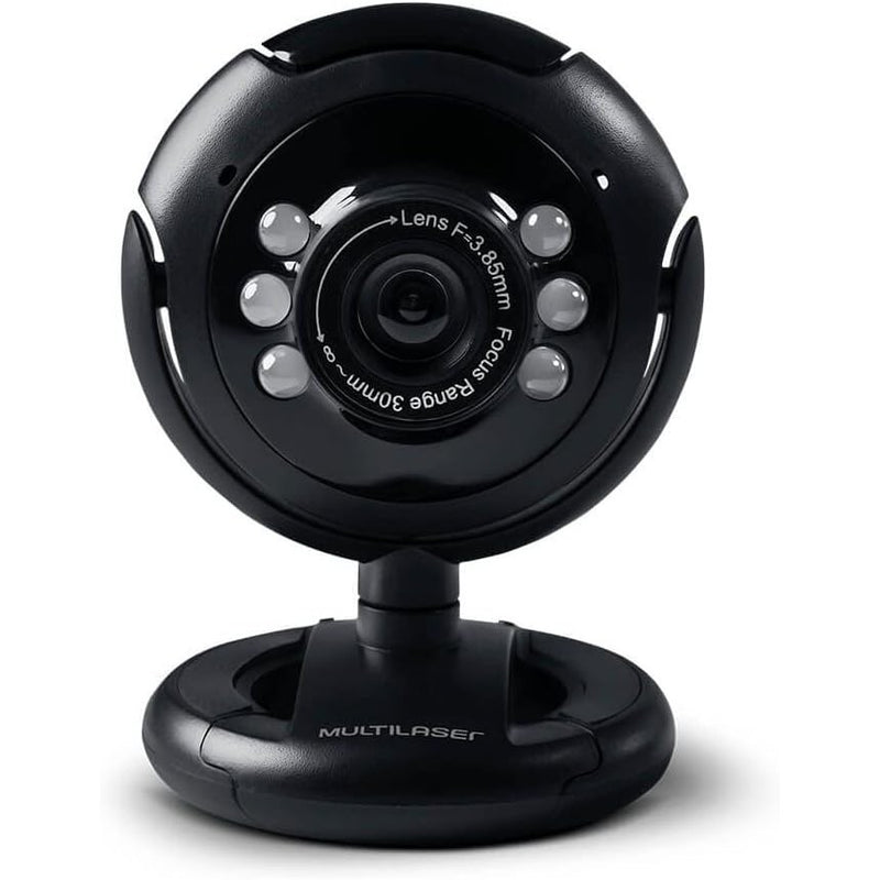 Câmera Web Webcam Multilaser Wc045 Vga Nightvision Microfone