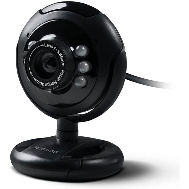 Câmera Web Webcam Multilaser Wc045 Vga Nightvision Microfone